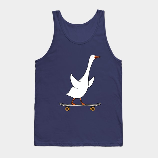 Skateboarding Duck #01 Tank Top by bignosework